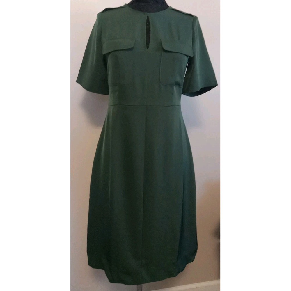 Banana Republic Factory Women Hunter Green Shift ‎ Shortsleeve Dress Size 4